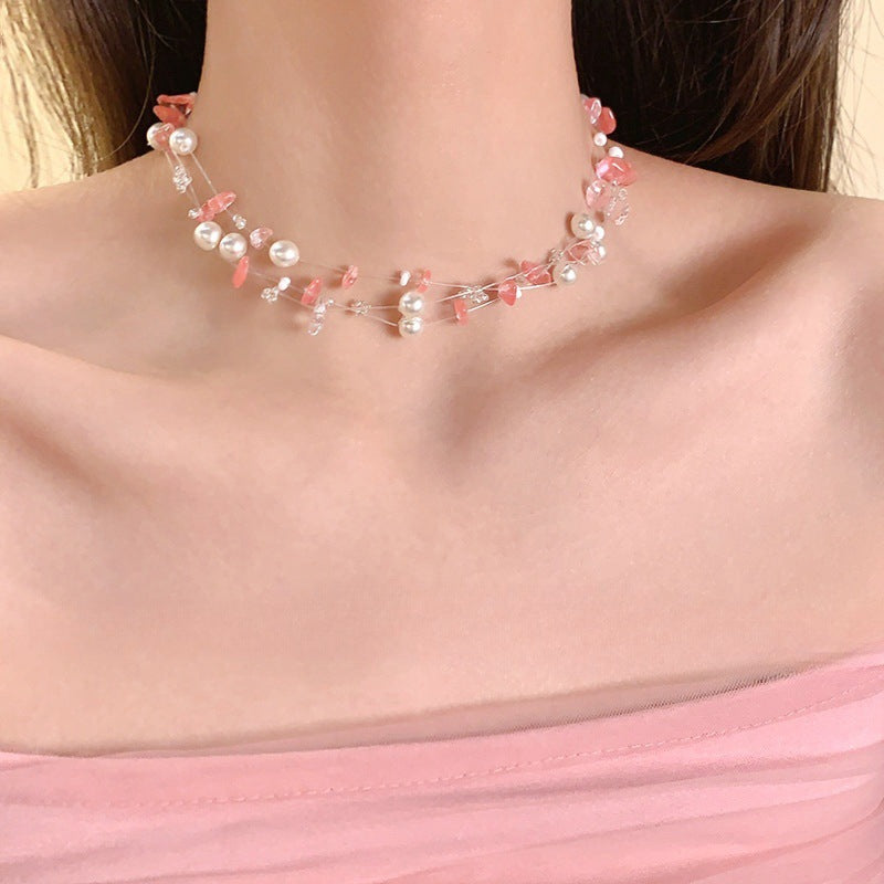 Baroque XINGX Colorful Twin Pearl Necklace